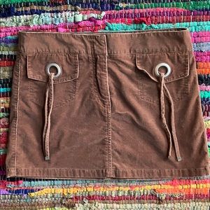 vintage brown corduroy skirt